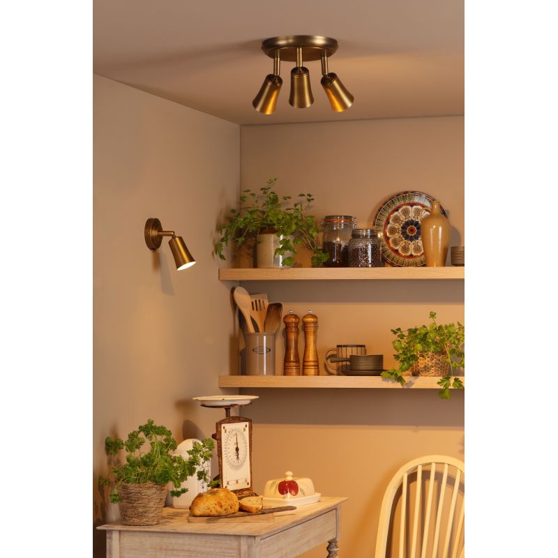 Dar-JED0742 - Jedrek - Aged Brass Single Spotlight