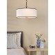 Dar-JEM0322 - Jemima - Black & White 3 Light Pendant with White Diffuser