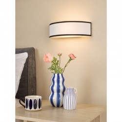Jemima - Black & White Wall Lamp with White Diffuser