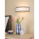 Dar-JEM0722 - Jemima - Black & White Wall Lamp with White Diffuser