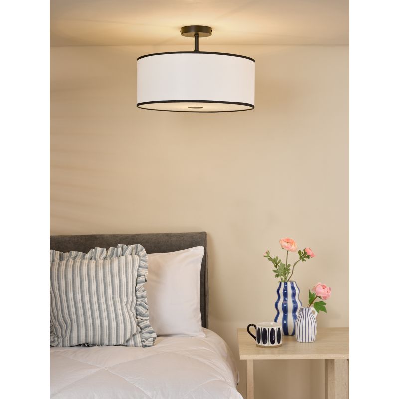 Dar-JEM6522 - Jemima - Shade Only - 45 cm Black & White Shade for Pendant