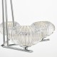 Ceiling Lights - Jensine - Faceted Glass with Chrome 5 Light Centre Fitting Dar-JEN5450 - Jensine - Faceted Glass with Chrome 5 Light Centre Fitting