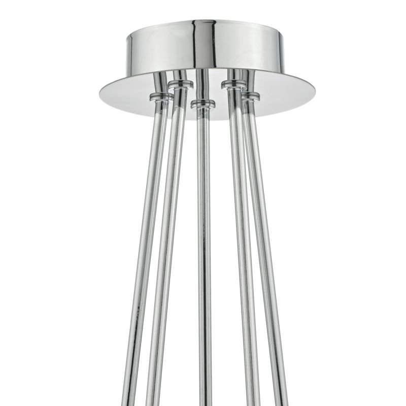 Ceiling Lights - Jensine - Faceted Glass with Chrome 5 Light Centre Fitting Dar-JEN5450 - Jensine - Faceted Glass with Chrome 5 Light Centre Fitting