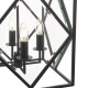 Ceiling Lights - Jepsen - Black Geometric Design 4 Light Lantern Pendant Dar-JEP0422 - Jepsen - Black Geometric Design 4 Light Lantern Pendant