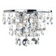 Crystal & Acrylic - Jester - Chrome With Clear Droppers 2 Light Wall Lamp Dar-JES0950 - Jester - Chrome With Clear Droppers 2 Light Wall Lamp