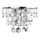 Crystal & Acrylic - Jester - Chrome With Clear Droppers 2 Light Wall Lamp Dar-JES0950 - Jester - Chrome With Clear Droppers 2 Light Wall Lamp