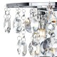 Crystal & Acrylic - Jester - Chrome With Clear Droppers 2 Light Wall Lamp Dar-JES0950 - Jester - Chrome With Clear Droppers 2 Light Wall Lamp