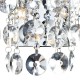 Crystal & Acrylic - Jester - Chrome With Clear Droppers 2 Light Wall Lamp Dar-JES0950 - Jester - Chrome With Clear Droppers 2 Light Wall Lamp