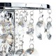 Crystal & Acrylic - Jester - Chrome With Clear Droppers 2 Light Wall Lamp Dar-JES0950 - Jester - Chrome With Clear Droppers 2 Light Wall Lamp