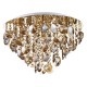 Dar-JES5440 - Jester - Gold With Amber Droppers 5 Light Ceiling Lamp