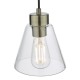 Ceiling Lights - Jie - Clear Glass & Antique Brass Pendant Wisebuys-JIE0175 - Jie - Clear Glass & Antique Brass Pendant