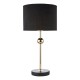 Dar-JIL4222 - Jillian - Black Marble & Gold Table Lamp with Black Velvet Shade