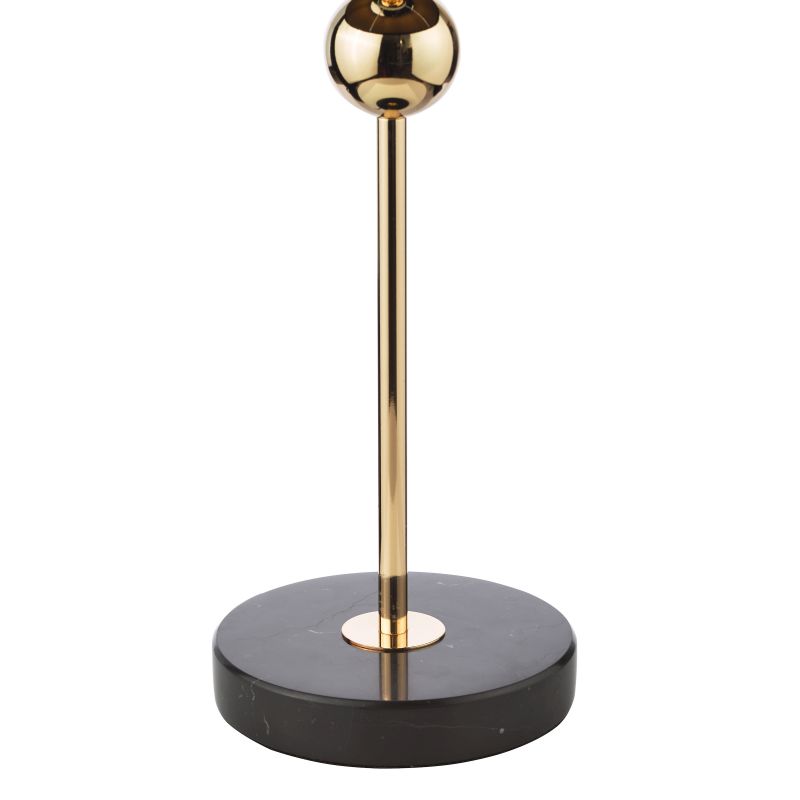 Dar-JIL4222 - Jillian - Black Marble & Gold Table Lamp with Black Velvet Shade