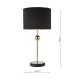 Dar-JIL4222 - Jillian - Black Marble & Gold Table Lamp with Black Velvet Shade