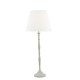 Dar-JOA422 - Joanna - Wooden White Table Lamp with White Shade