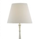 Dar-JOA422 - Joanna - Wooden White Table Lamp with White Shade