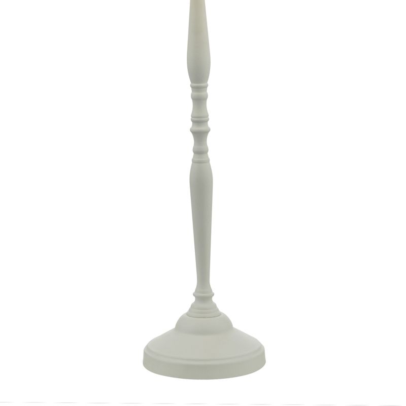 Dar-JOA422 - Joanna - Wooden White Table Lamp with White Shade