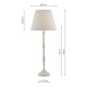 Dar-JOA422 - Joanna - Wooden White Table Lamp with White Shade