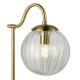 Dar-JOC4242 - Jocelyn - Natural Brass Table Lamp with Clear Ribbed Glass