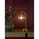 Dar-JOC4242 - Jocelyn - Natural Brass Table Lamp with Clear Ribbed Glass