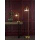 Dar-JOC4242 - Jocelyn - Natural Brass Table Lamp with Clear Ribbed Glass