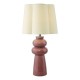 Dar-JOR4203 - Jordana - Pink Ceramic Table Lamp with Ivory Cotton Shade