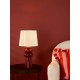 Dar-JOR4203 - Jordana - Pink Ceramic Table Lamp with Ivory Cotton Shade