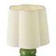 Dar-JOR4224 - Jordana - Green Ceramic Table Lamp with Ivory Cotton Shade