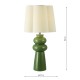 Dar-JOR4224 - Jordana - Green Ceramic Table Lamp with Ivory Cotton Shade