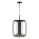 Dar-JUR0110 - Jurek - Black LED Pendant with Smoked Mirrored Glass