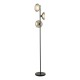 Dar_Vol3-KAD4922 - Kadience - Satin Black 3 Light Floor Lamp with Smoked & White Glass