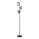 Dar_Vol3-KAD4922 - Kadience - Satin Black 3 Light Floor Lamp with Smoked & White Glass