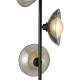 Dar_Vol3-KAD4922 - Kadience - Satin Black 3 Light Floor Lamp with Smoked & White Glass