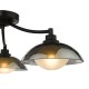 Dar_Vol3-KAD5322 - Kadience - Satin Black 3 Light Semi Flush with Smoked & White Glass