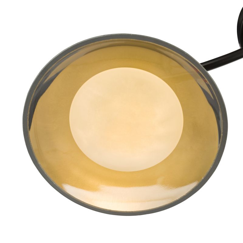 Dar_Vol3-KAD5322 - Kadience - Satin Black 3 Light Semi Flush with Smoked & White Glass