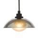 Dar_Vol3-KAD8822 - Kadience - Satin Black 3 Light Cluster Pendant with Smoked & White Glass