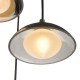 Dar_Vol3-KAD8822 - Kadience - Satin Black 3 Light Cluster Pendant with Smoked & White Glass