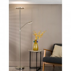 Kamika - Satin Chrome LED Mother & Child Floor Lamp