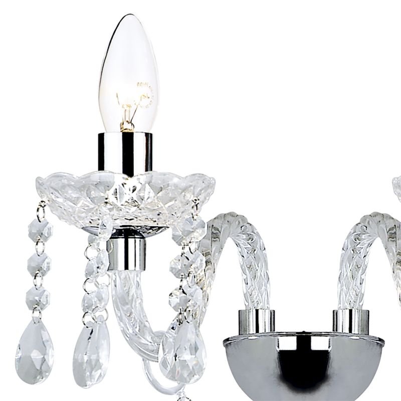 Crystal & Acrylic - Katie - Clear Acrylic Glass 2 Light Wall Lamp Dar-KAT0950 - Katie - Clear Acrylic Glass 2 Light Wall Lamp
