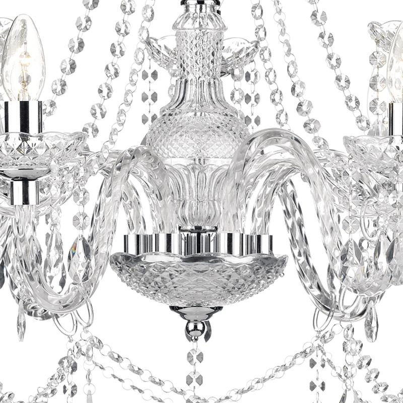 Crystal & Acrylic - Katie - Clear Acrylic Glass 9 Light Chandelier Dar-KAT1350 - Katie - Clear Acrylic Glass 9 Light Chandelier