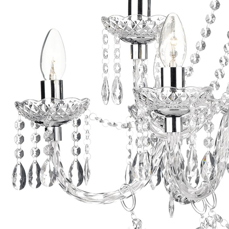 Crystal & Acrylic - Katie - Clear Acrylic Glass 9 Light Chandelier Dar-KAT1350 - Katie - Clear Acrylic Glass 9 Light Chandelier