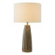 Dar-KAU4229 - Kaulana - Brown Ceramic Table Lamp with Natural Cotton Shade
