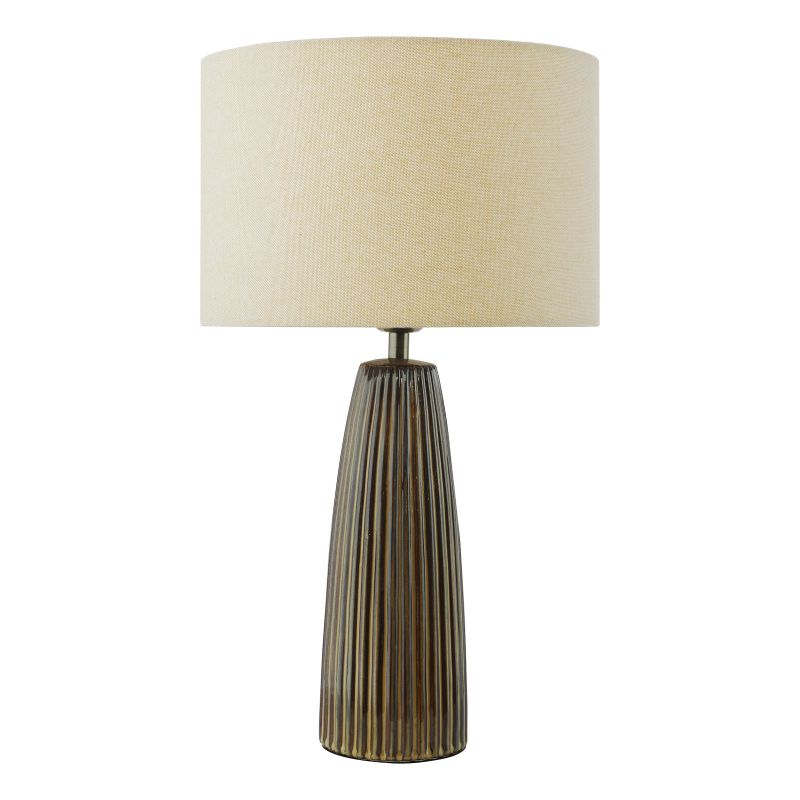 Dar-KAU4229 - Kaulana - Brown Ceramic Table Lamp with Natural Cotton Shade