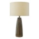 Dar-KAU4229 - Kaulana - Brown Ceramic Table Lamp with Natural Cotton Shade