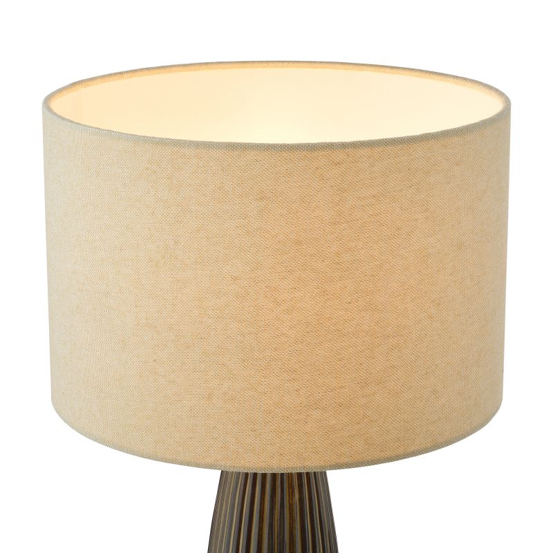 Dar-KAU4229 - Kaulana - Brown Ceramic Table Lamp with Natural Cotton Shade