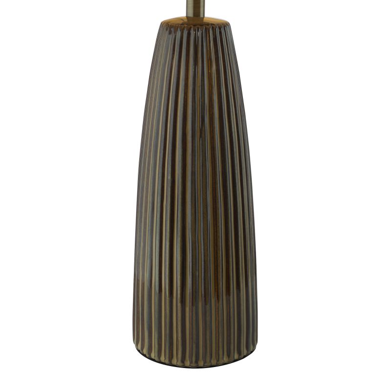 Dar-KAU4229 - Kaulana - Brown Ceramic Table Lamp with Natural Cotton Shade