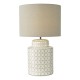 Dar-KED4239 - Kedron - Grey Ceramic Table Lamp with Grey Linen Shade