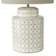 Dar-KED4239 - Kedron - Grey Ceramic Table Lamp with Grey Linen Shade