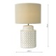 Dar-KED4239 - Kedron - Grey Ceramic Table Lamp with Grey Linen Shade