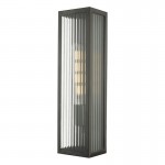 Keegan - Outdoor Bronze Wall Lamp with Ribbed Glass Keegan - Outdoor Bronze Wall Lamp with Ribbed Glass